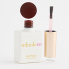 Conkered It gel polish open bottle and colour swatch by Minnieco